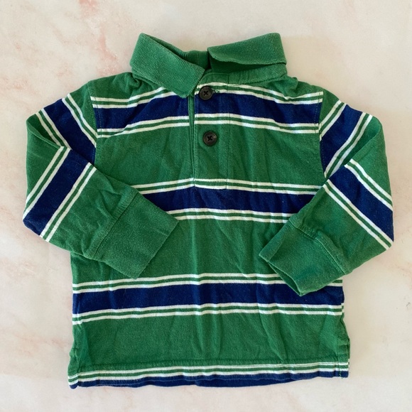 Green Striped Rugby Shirt | 9-12 Months - Picture 1 of 6